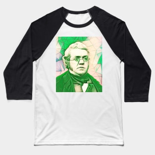 William Makepeace Thackeray Green Portrait | William Makepeace Thackeray Artwork 6 Baseball T-Shirt